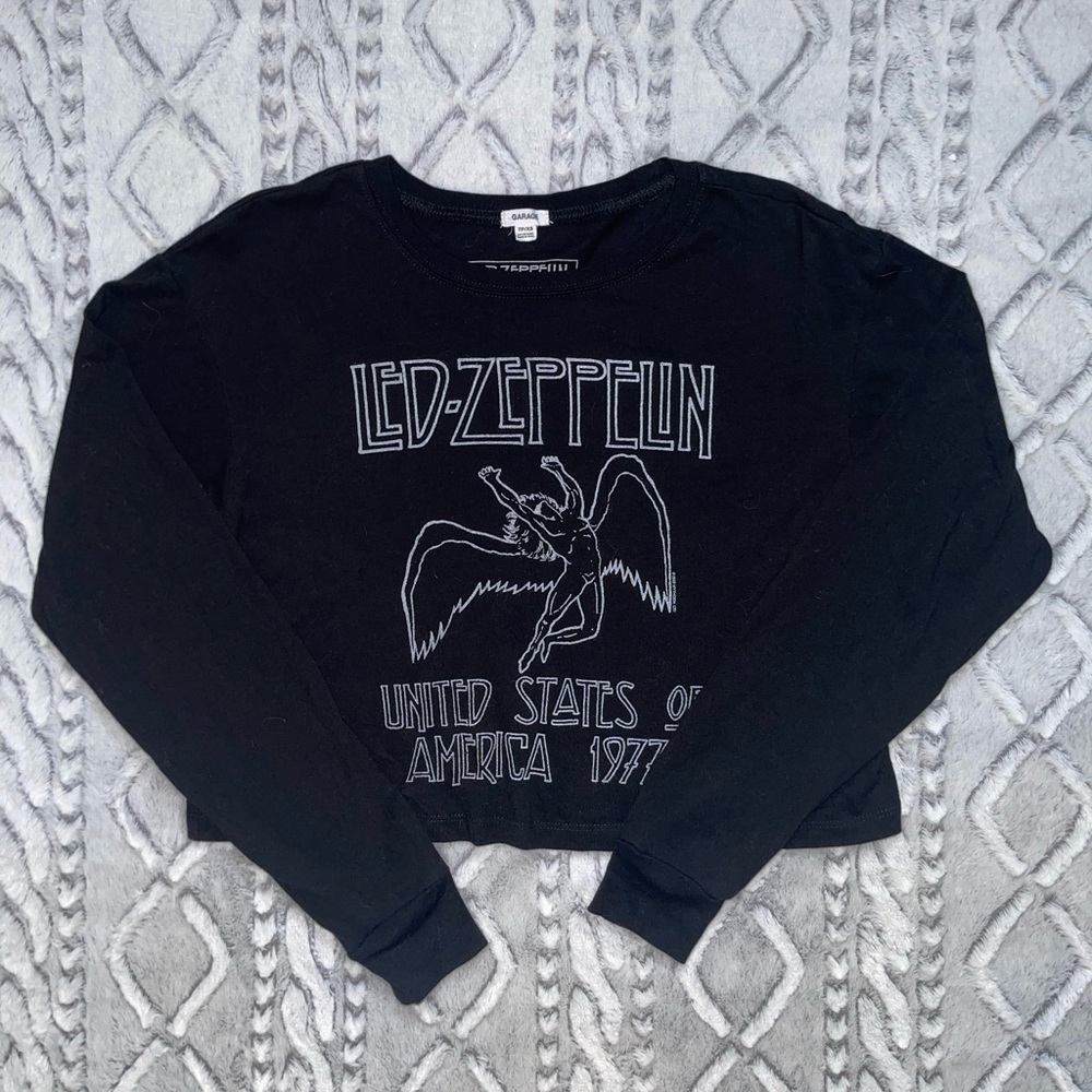 Garage Led Zepplin Crop Long Sleeve